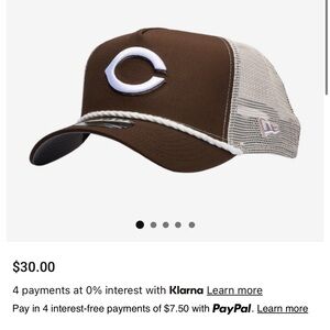 New Era Brown and White Mesh Cap